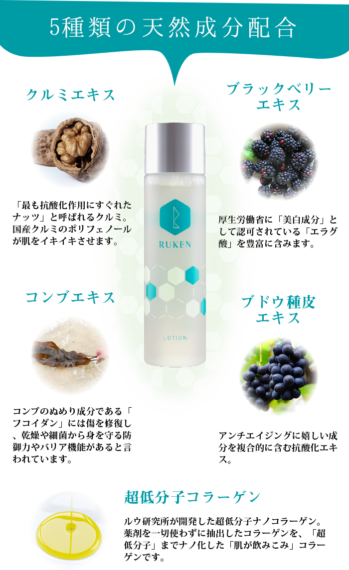 5種類の天然成分配合