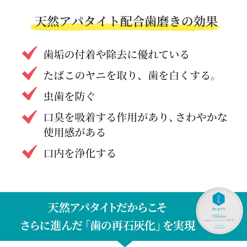 天然アパタイト配合歯磨きの効果