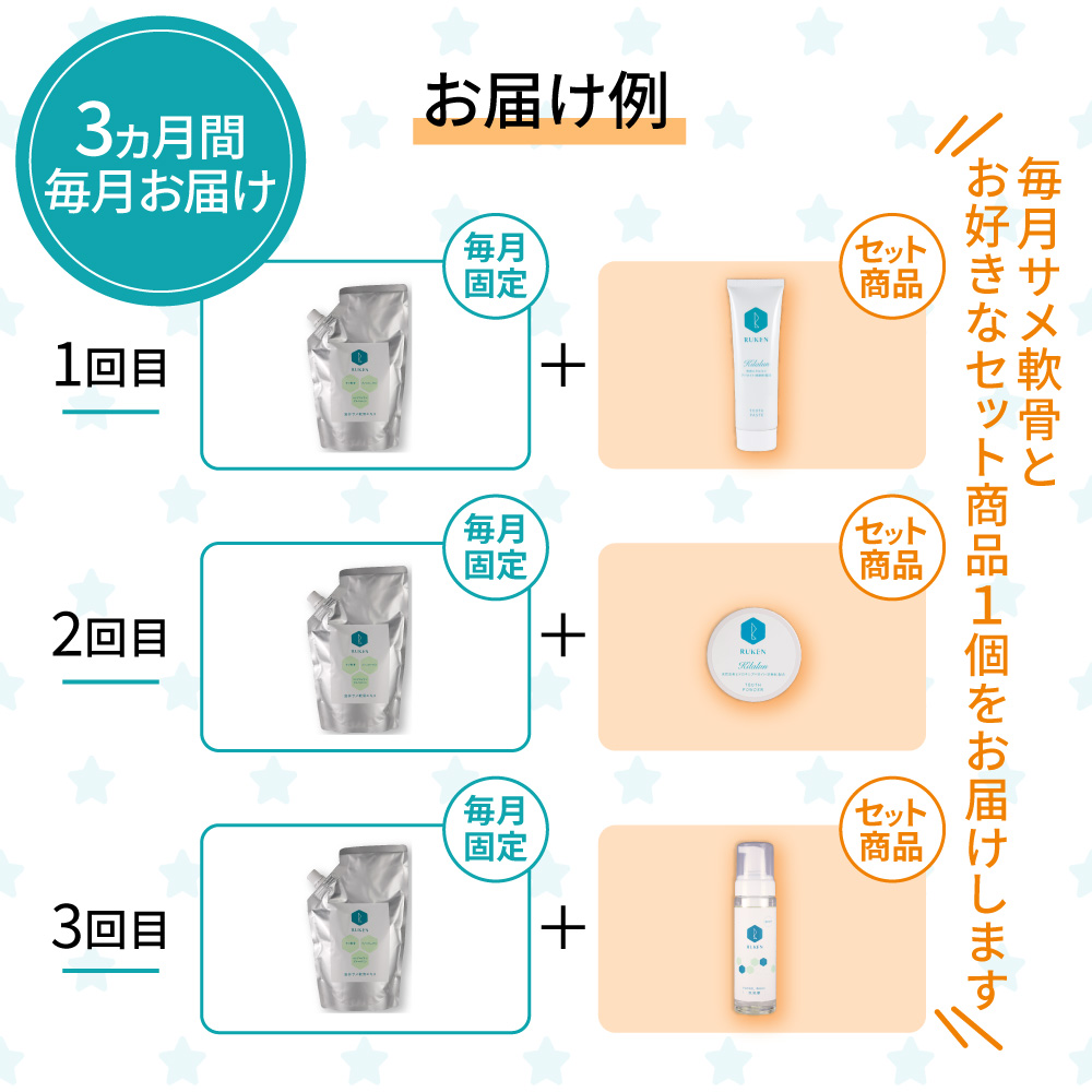 液体サメ軟骨エキス　お届け例