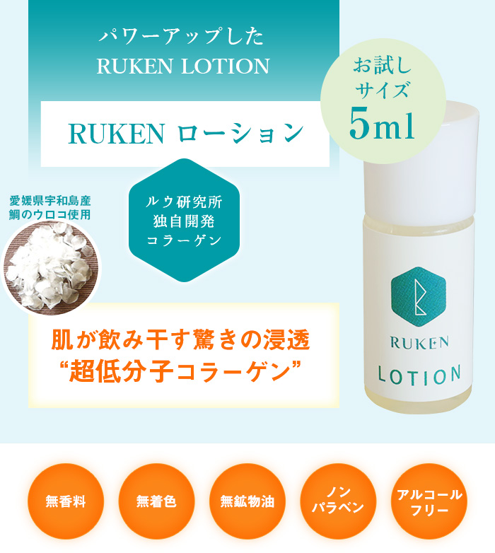 肌が飲み干す驚きの浸透 超低分子コラーゲン