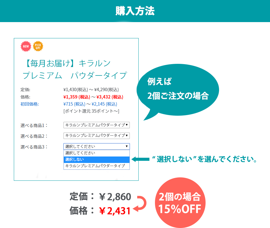 定期購入の方法
